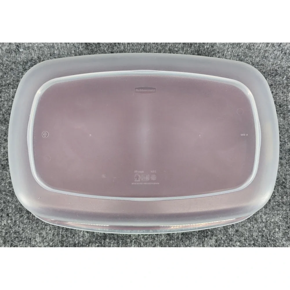 Rubbermaid Easy Finds Lids Food Storage Container 24c Chili Red Rectangular 7J76
